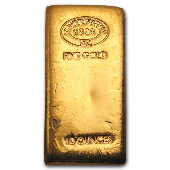 10 oz Gold Bar - Johnson Matthey (SLC) 10 oz Gold Bar - Johnson Matthey (SLC)